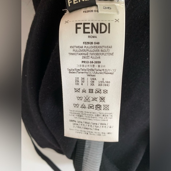 Fendi black cardigan size S - Picture 6 of 6
